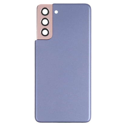 For Samsung Galaxy S21 5G Battery Back Cover with Camera Lens Frame (Purple)