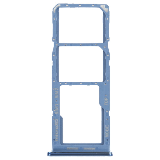 For Samsung Galaxy M32 SM-M325 SIM Card Tray + SIM Card Tray + Micro SD Card Tray (Blue)