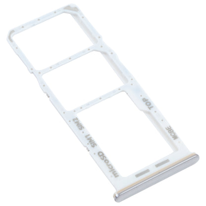 For Samsung Galaxy M32 SM-M325 SIM Card Tray + SIM Card Tray + Micro SD Card Tray (Silver)