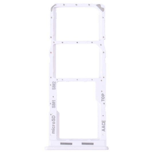 For Samsung Galaxy A13 SM-A135 Original SIM Card Tray + SIM Card Tray + Micro SD Card Tray (White)
