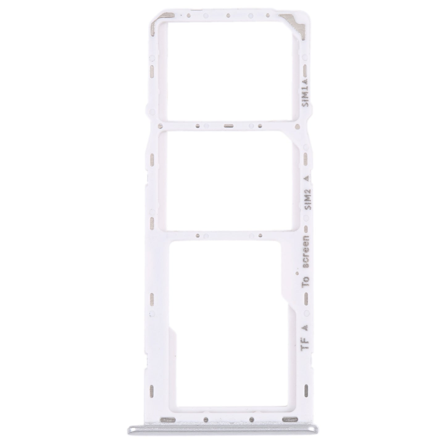 For Samsung Galaxy M42 5G SM-A436B Original SIM Card Tray + SIM Card Tray + Micro SD card tray (Silver)