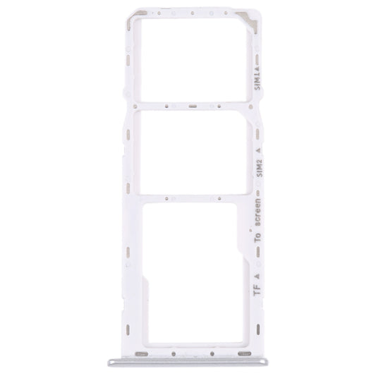 For Samsung Galaxy M42 5G SM-A436B Original SIM Card Tray + SIM Card Tray + Micro SD card tray (Silver)