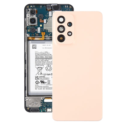 For Samsung Galaxy A53 5G SM-A536B Original Battery Back Cover with Camera Lens Frame(Pink)