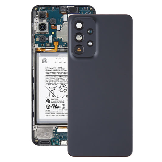 For Samsung Galaxy A33 5G SM-A336B Original Battery Back Cover with Camera Lens Frame(Black)
