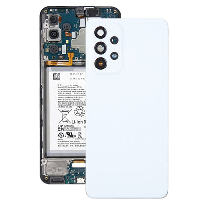 For Samsung Galaxy A33 5G SM-A336B Original Battery Back Cover with Camera Lens Frame(White)
