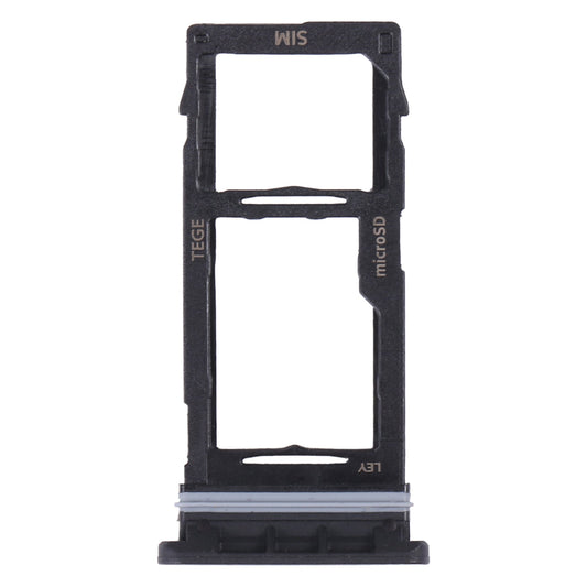 For Samsung Galaxy Tab Active3 8.0 SM-T570/T575 Original SIM Card Tray + Micro SD Card Tray (Black)