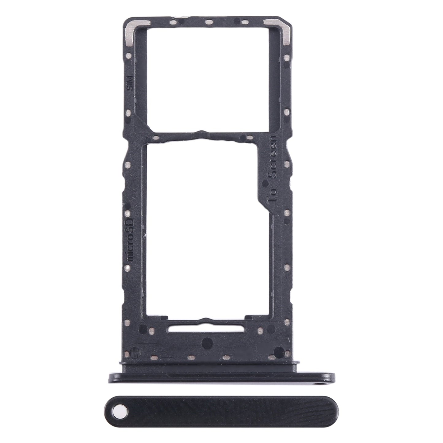 For Samsung Galaxy A14 4G SM-A145P Original SIM Card Tray + SIM Card Tray + Micro SD Card Tray (Black)