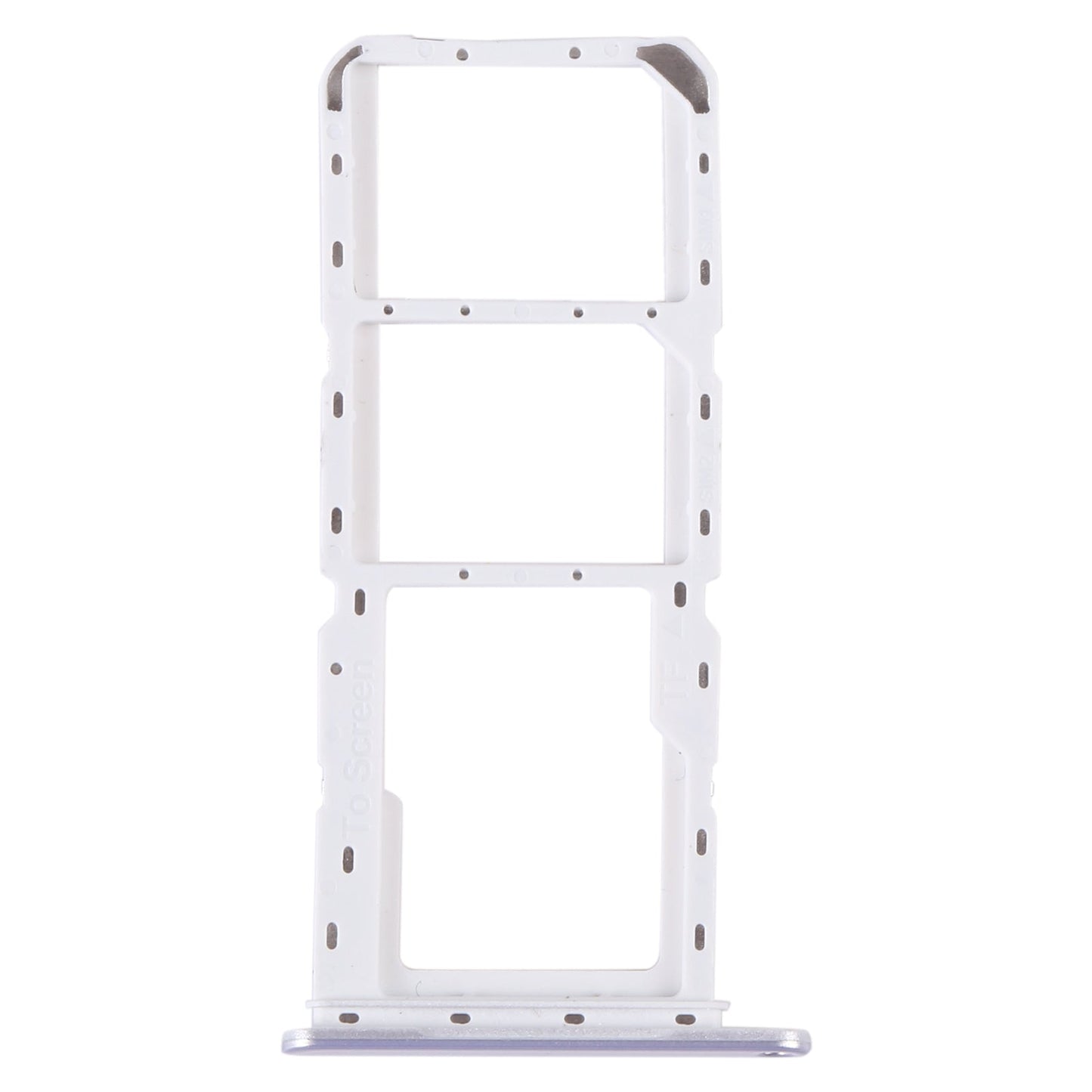 For Samsung Galaxy A14 4G SM-A145P Original SIM Card Tray + SIM Card Tray + Micro SD Card Tray (Silver)