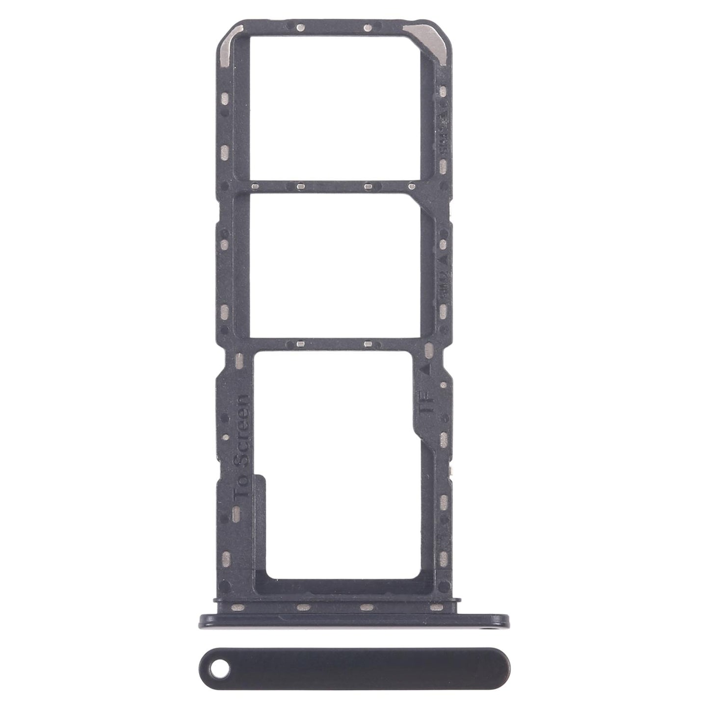 For Samsung Galaxy A14 5G SM-A146P Original SIM Card Tray + SIM Card Tray + Micro SD Card Tray (Black)