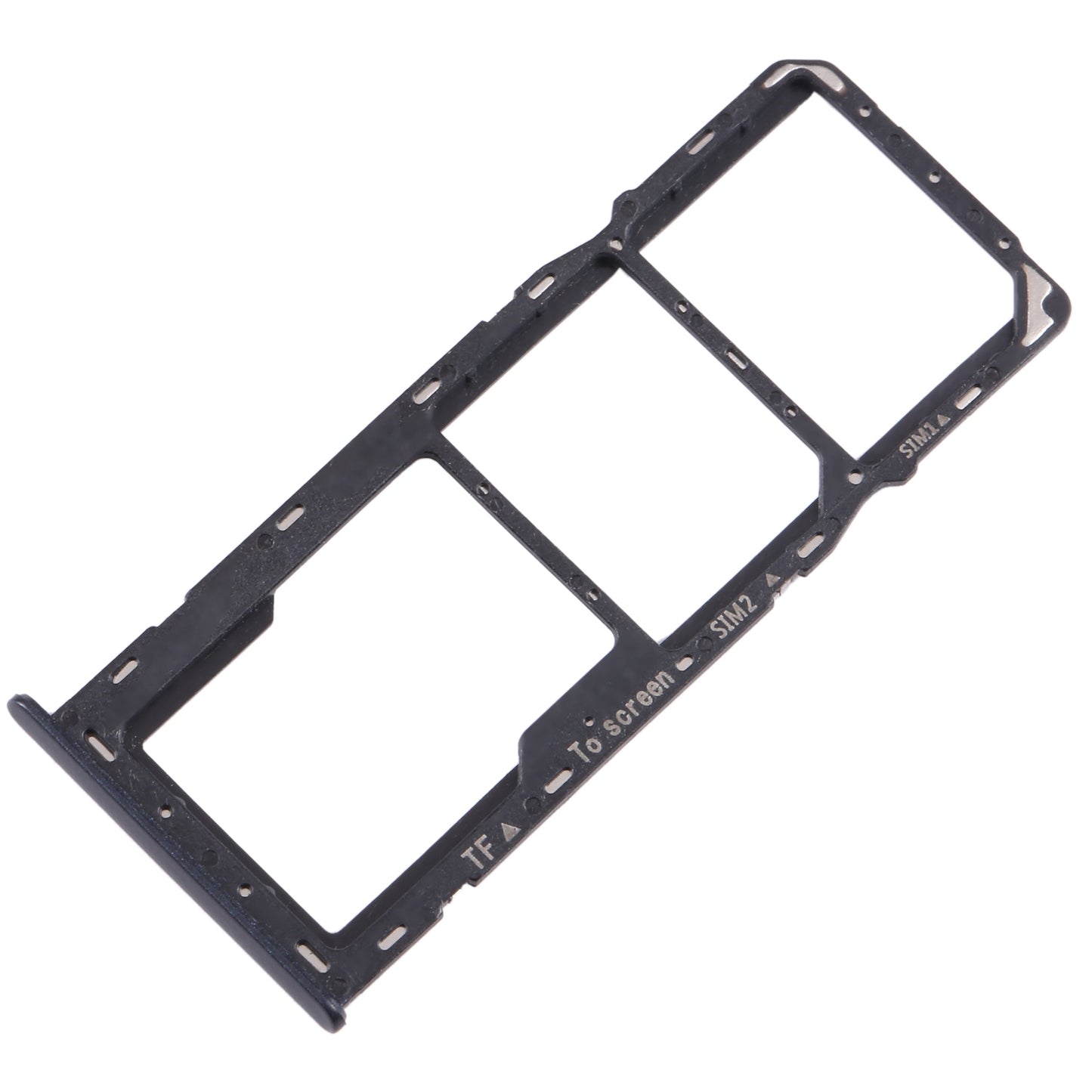 For Samsung Galaxy A22 5G SM-A226B Original SIM Card Tray + SIM Card Tray + Micro SD Card Tray (Black)