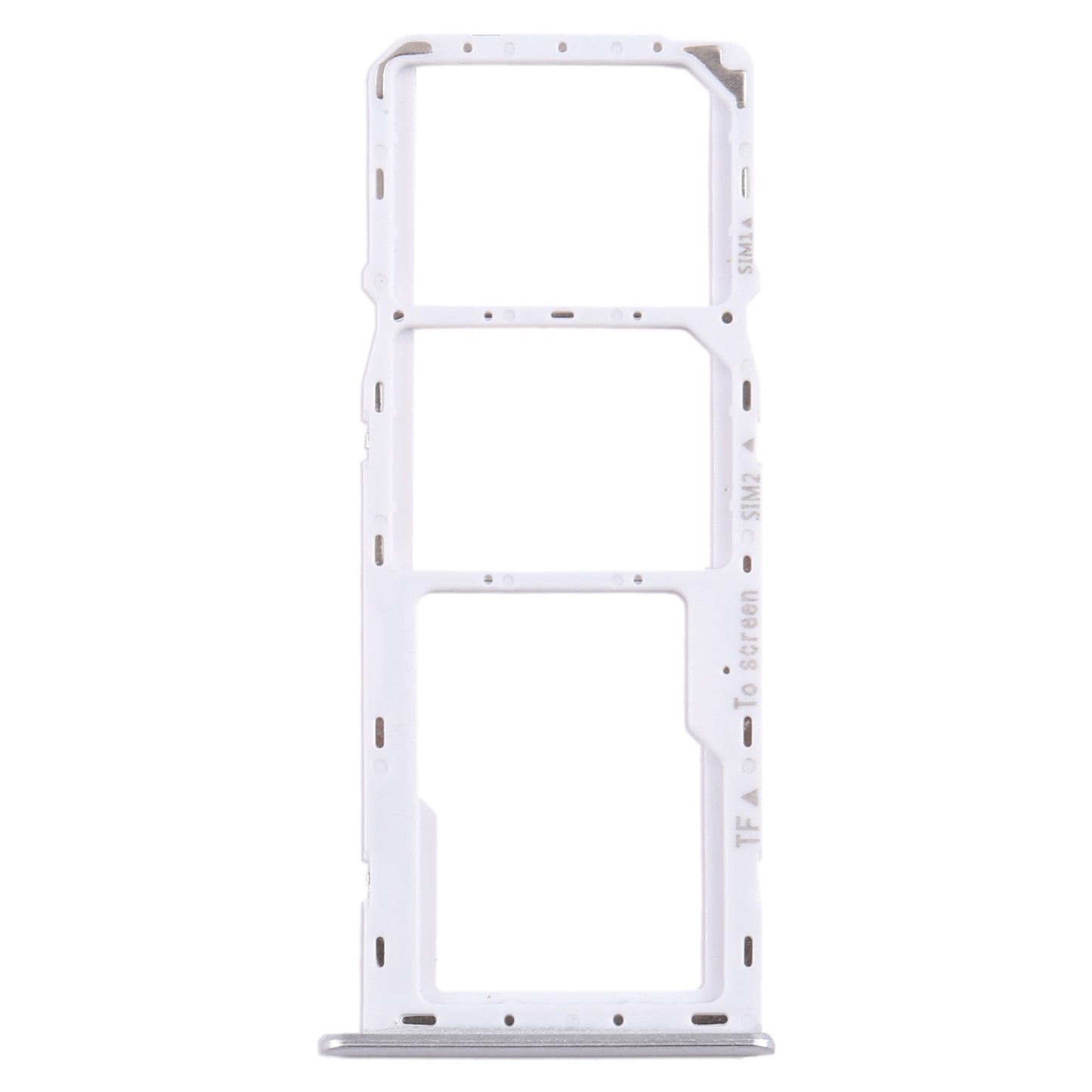 For Samsung Galaxy A22 5G SM-A226B Original SIM Card Tray + SIM Card Tray + Micro SD Card Tray (Silver)