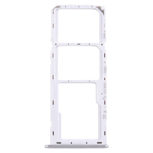 For Samsung Galaxy A22 5G SM-A226B Original SIM Card Tray + SIM Card Tray + Micro SD Card Tray (Silver)