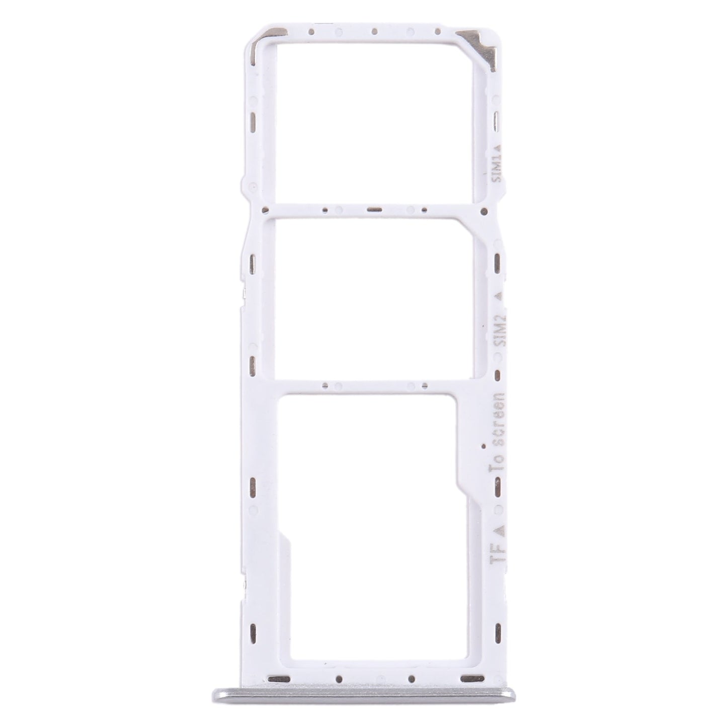 For Samsung Galaxy A22 5G SM-A226B Original SIM Card Tray + SIM Card Tray + Micro SD Card Tray (Silver)