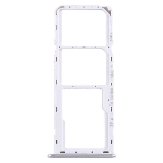 For Samsung Galaxy A22 5G SM-A226B Original SIM Card Tray + SIM Card Tray + Micro SD Card Tray (Silver)