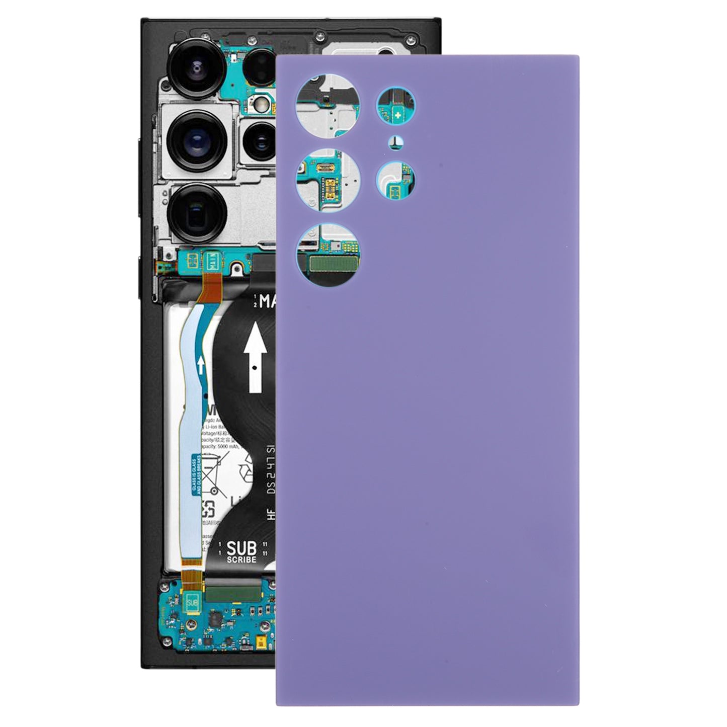 For Samsung Galaxy S24 Ultra SM-S928B OEM Battery Back Cover(Purple)