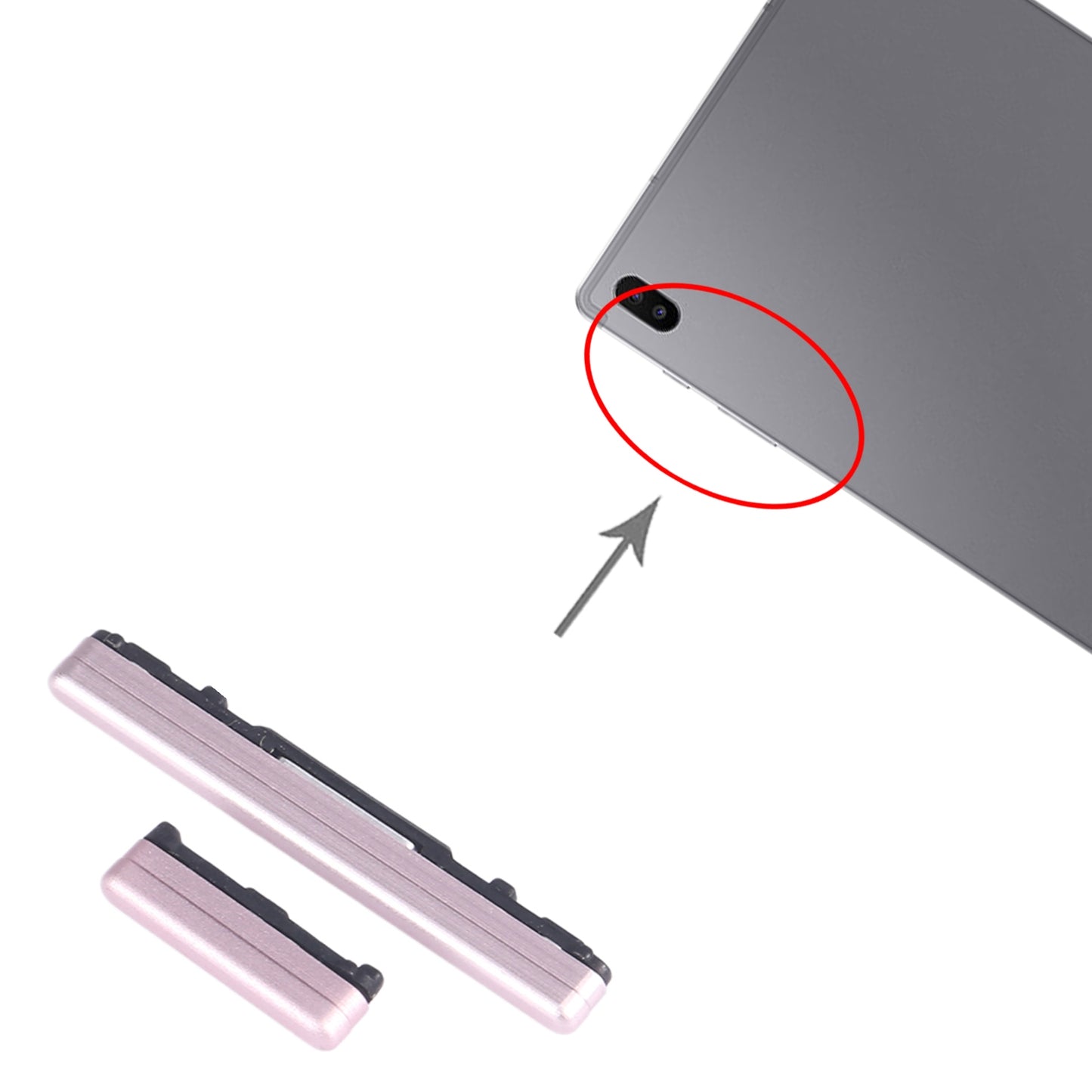 For Samsung Galaxy Tab S6 SM-T865 Original Power Button and Volume Control Button (Pink)
