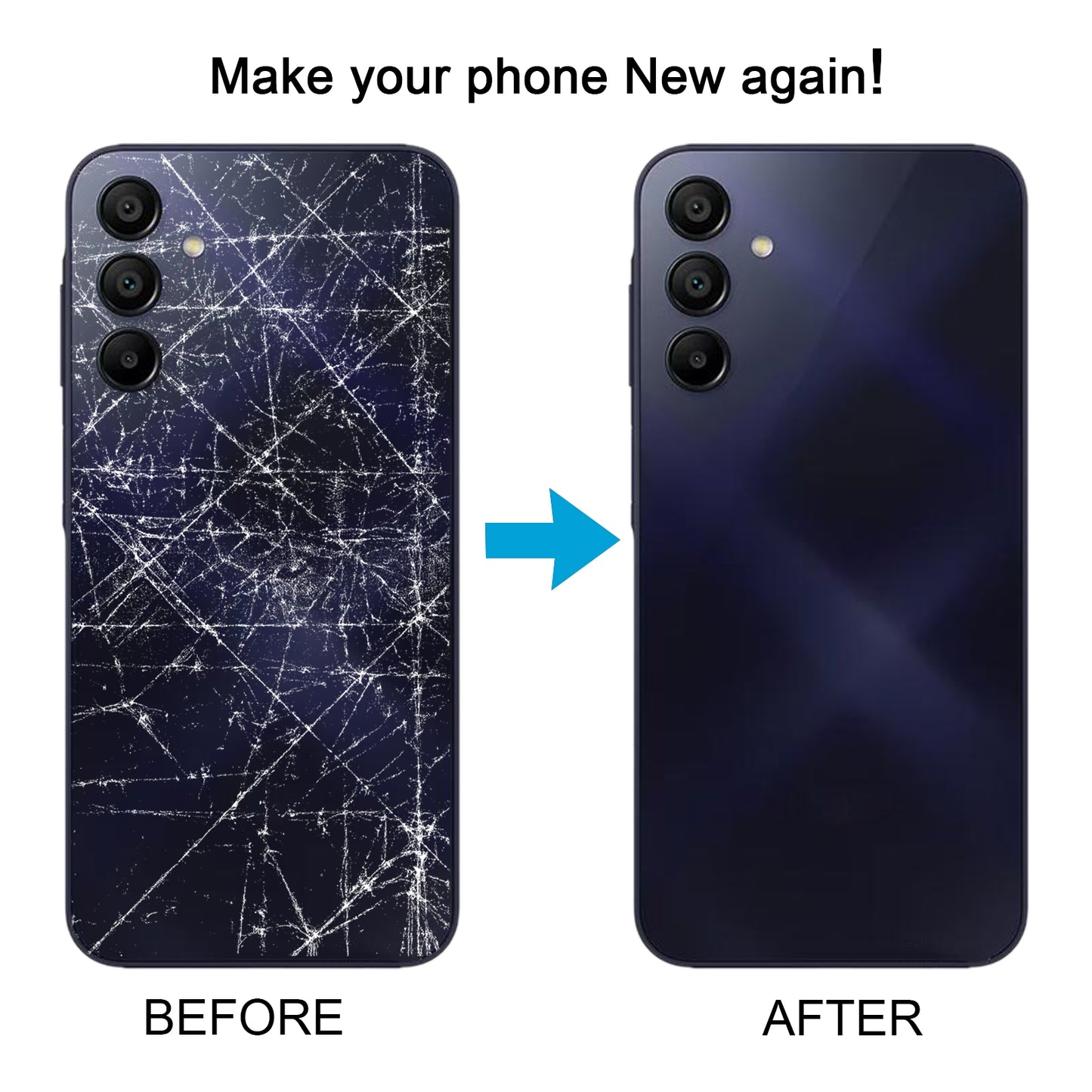 For Samsung Galaxy A15 SM-A155F Original Battery Back Cover(Blue)