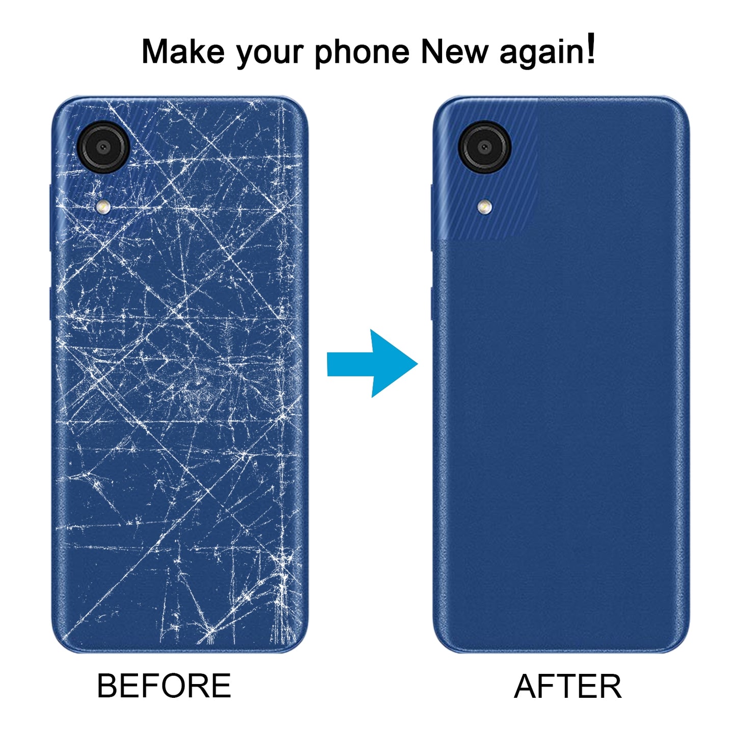 For Samsung Galaxy A03 Core SM-A032F Original Battery Back Cover(Blue)