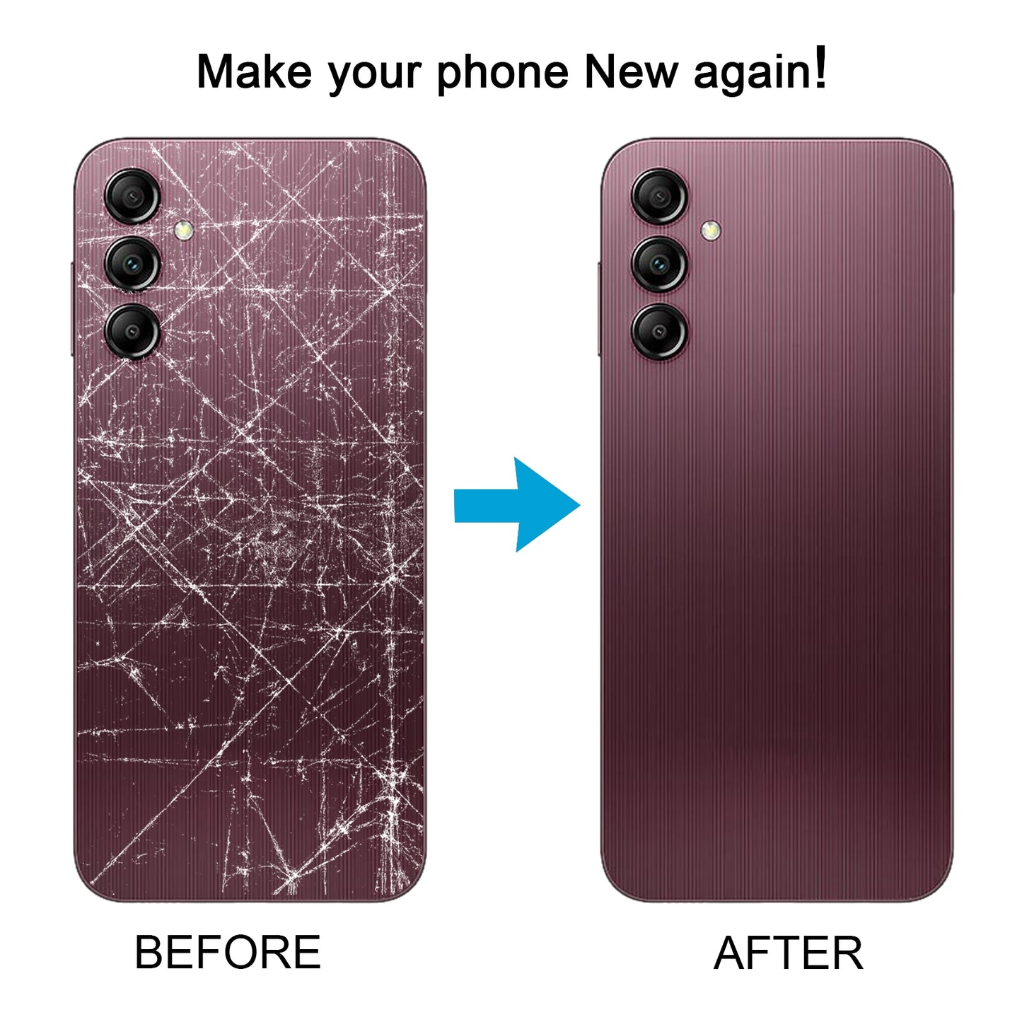 For Samsung Galaxy A14 SM-A145F Original Battery Back Cover(Dark Red)