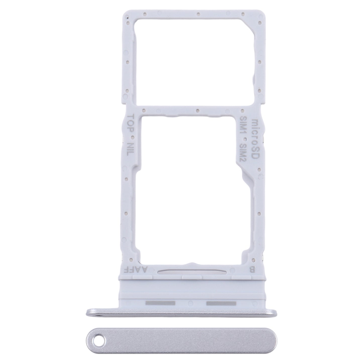For Samsung Galaxy A16 5G SM-A166B Original SIM + SIM / Micro SD Card Tray (Silver)