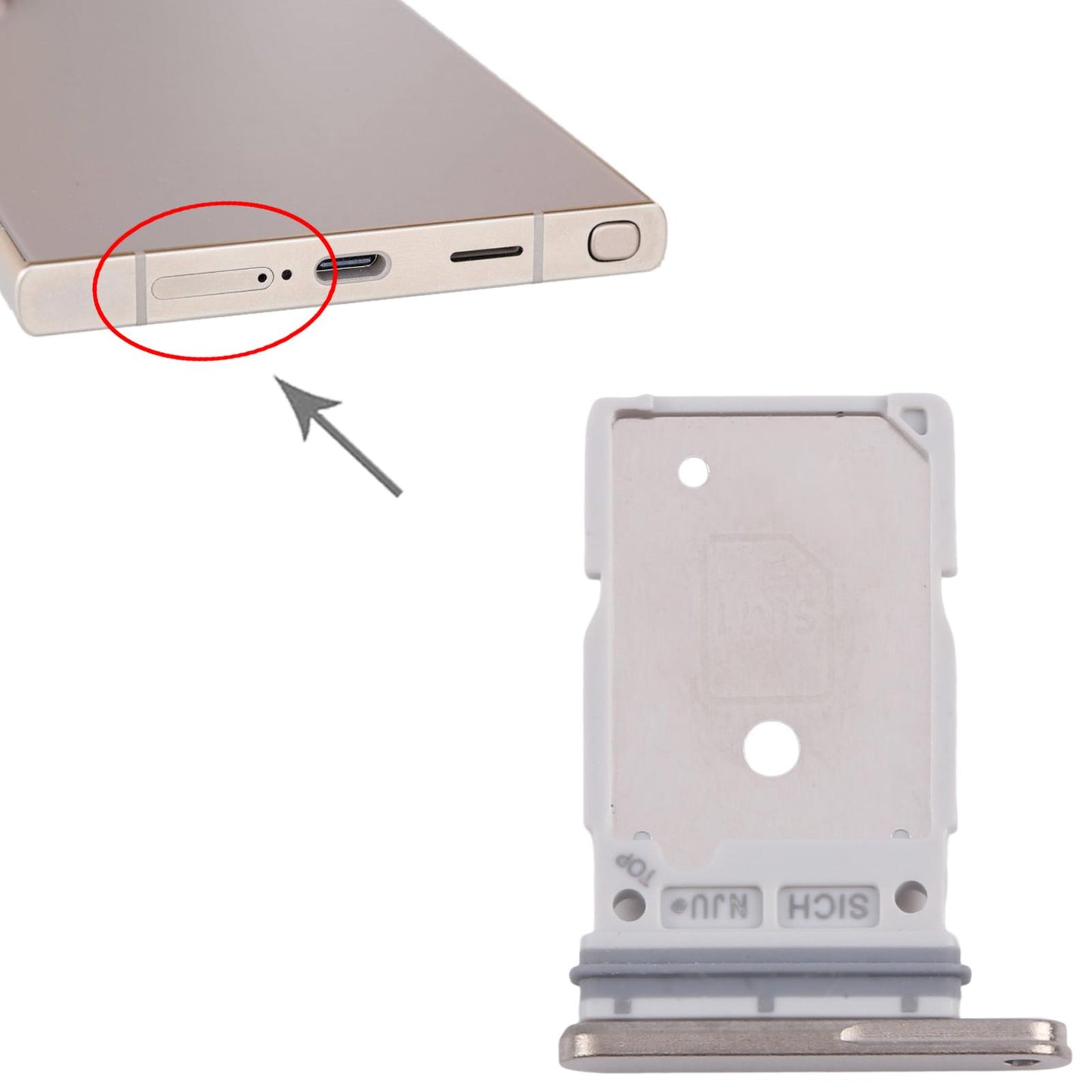 For Samsung Galaxy S25 Ultra SM-S938B Original SIM + SIM Card Tray (Gold)