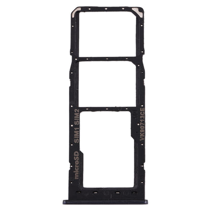 For Galaxy A10 SIM Card Tray + SIM Card Tray + Micro SD Card Tray (Black)