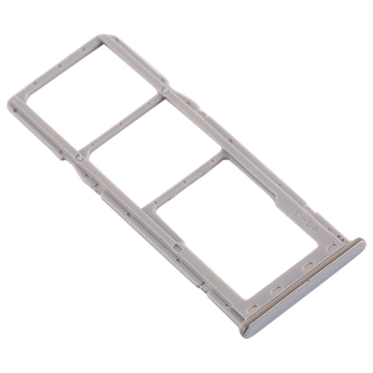 For Galaxy A20 A30 A50 SIM Card Tray + SIM Card Tray + Micro SD Card Tray (Grey)
