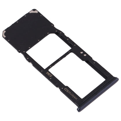 For Galaxy A70 SIM Card Tray + Micro SD Card Tray (Black)