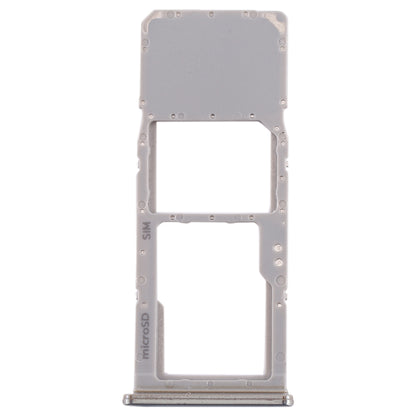For Galaxy A70 SIM Card Tray + Micro SD Card Tray (Silver)
