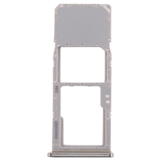 For Galaxy A70 SIM Card Tray + Micro SD Card Tray (Silver)