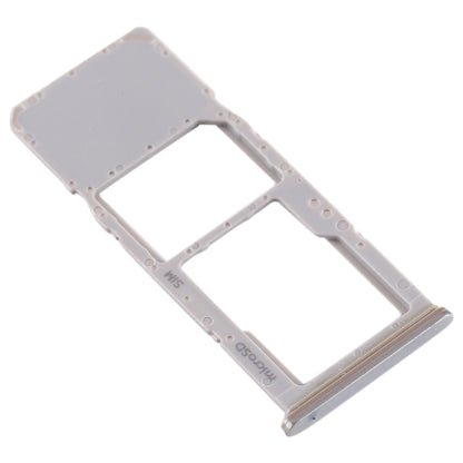 For Galaxy A70 SIM Card Tray + Micro SD Card Tray (Silver)
