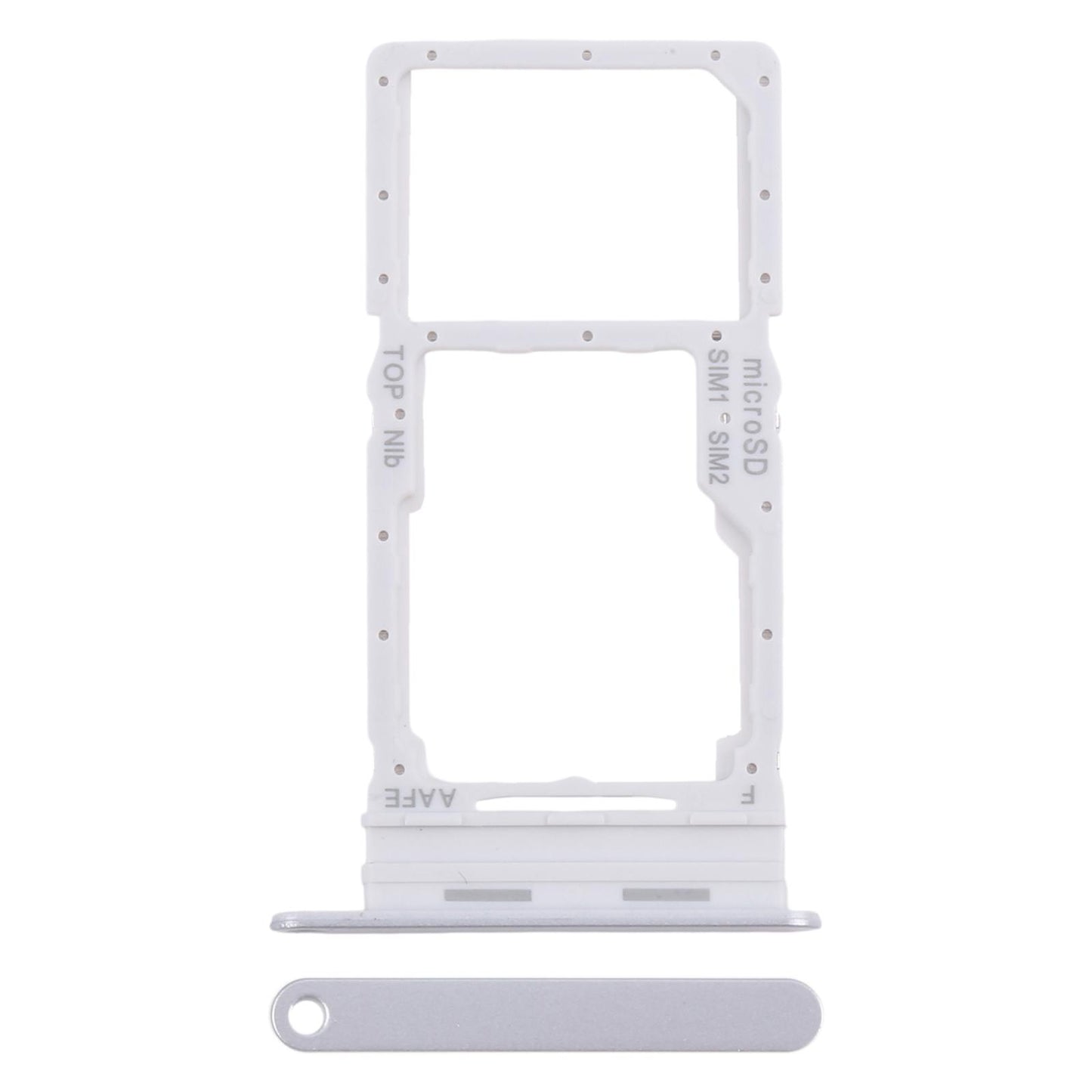For Samsung Galaxy A16 SM-A165F Original SIM Card Tray + SIM / Micro SD Card Tray (Silver)
