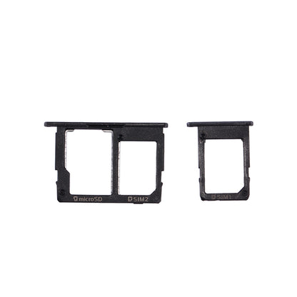 For Galaxy J5 Prime / G570 & J7 Prime / G610 SIM Card Tray + Micro SD & SIM Card Tray (Black)