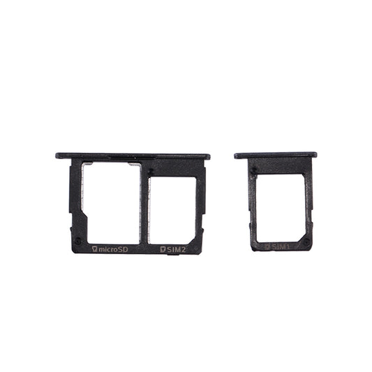 For Galaxy J5 Prime / G570 & J7 Prime / G610 SIM Card Tray + Micro SD & SIM Card Tray (Black)