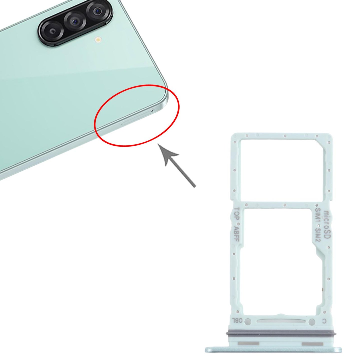 For Samsung Galaxy A26 SM-A266B Original SIM + SIM / Micro SD Card Tray (Green)