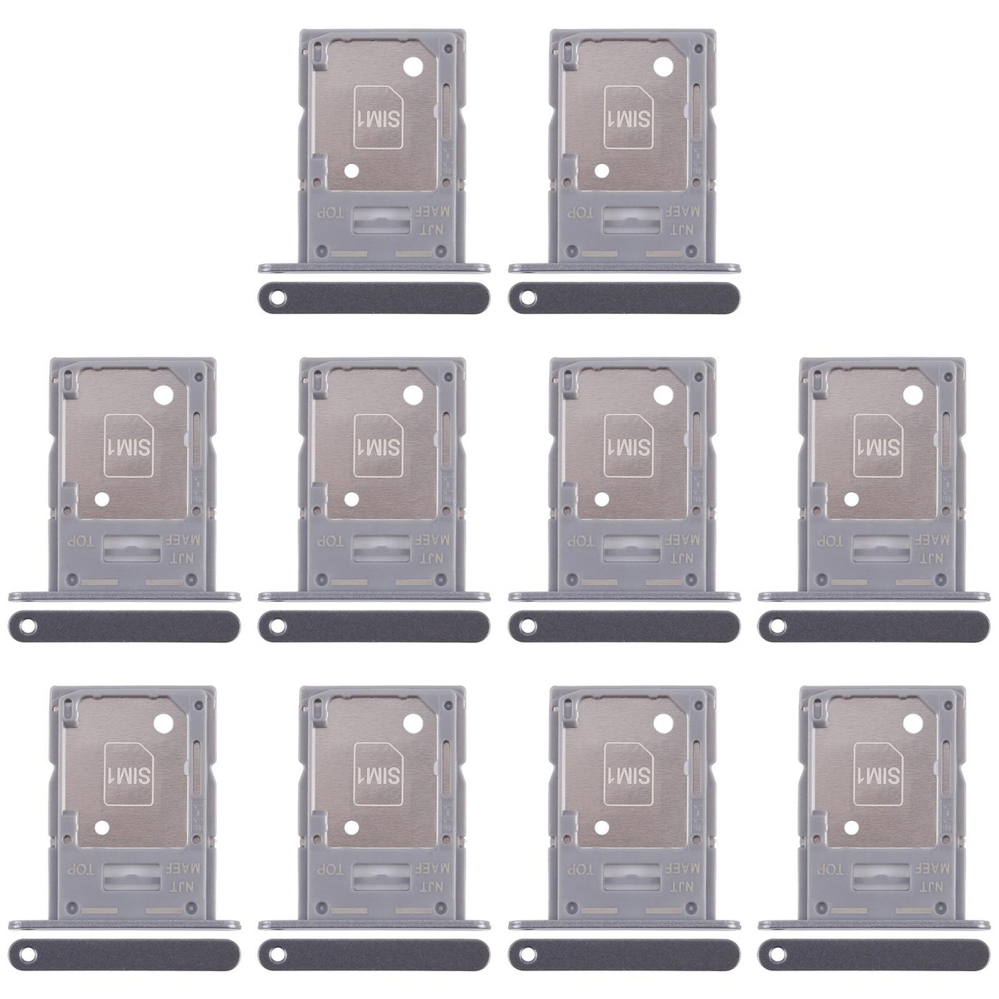 For Samsung Galaxy M35 5G SM-M356B 10pcs Original SIM + SIM / Micro SD Card Tray (Grey)
