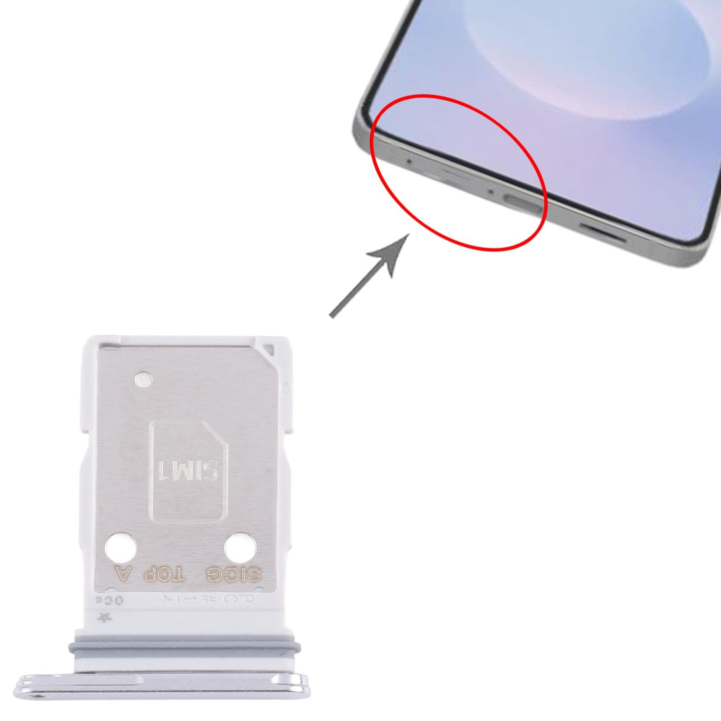 For Samsung Galaxy S25 Edge SIM Card Tray + SIM Card Tray (Silver)