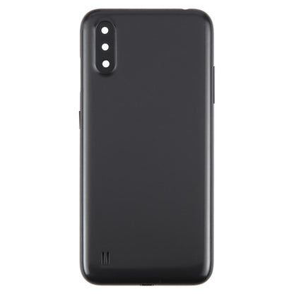 For Samsung Galaxy A01 SM-A015F Battery Back Cover with Camera Lens Frame(Gray)
