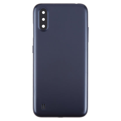 For Samsung Galaxy A01 SM-A015F Battery Back Cover with Camera Lens Frame(Blue)