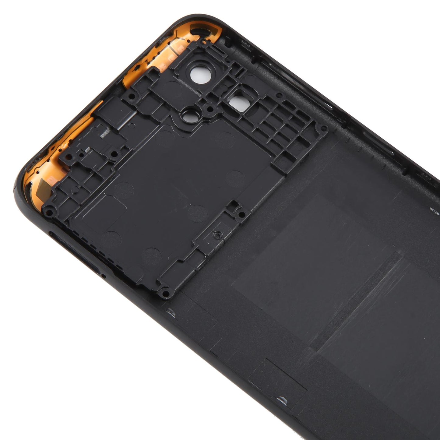 For Samsung Galaxy A04 SM-A045F Battery Back Cover with Camera Lens Frame(Black)