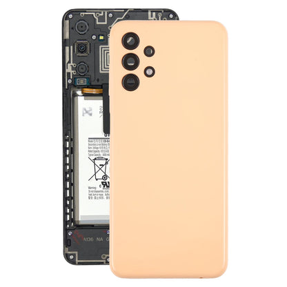 For Samsung Galaxy A13 SM-A135F Battery Back Cover with Camera Lens Frame(Orange)