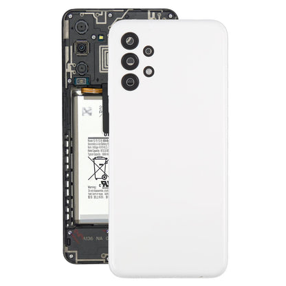 For Samsung Galaxy A13 SM-A135F Battery Back Cover with Camera Lens Frame(White)