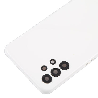 For Samsung Galaxy A13 SM-A135F Battery Back Cover with Camera Lens Frame(White)