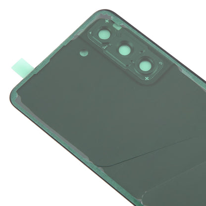 For Samsung Galaxy S21 FE SM-G990B Battery Back Cover with Camera Lens Frame(Black)