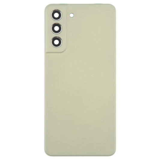 For Samsung Galaxy S21 FE SM-G990B Battery Back Cover with Camera Lens Frame(Green)