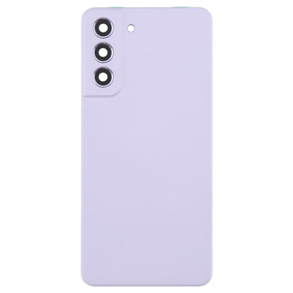 For Samsung Galaxy S21 FE SM-G990B Battery Back Cover with Camera Lens Frame(Purple)