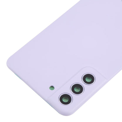 For Samsung Galaxy S21 FE SM-G990B Battery Back Cover with Camera Lens Frame(Purple)