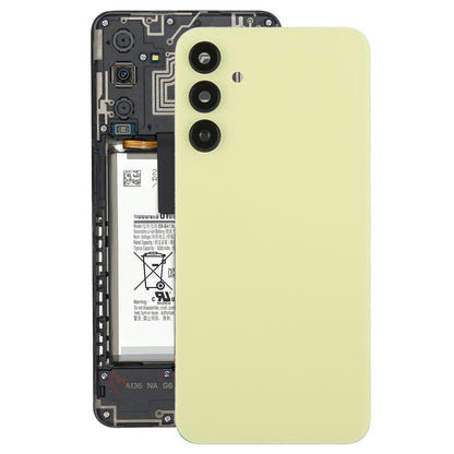 For Samsung Galaxy A15 SM-A155F Battery Back Cover with Camera Lens Frame(Yellow)