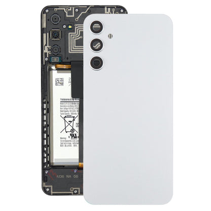 For Samsung Galaxy A34 SM-A346B Battery Back Cover with Camera Lens Frame(Silver)