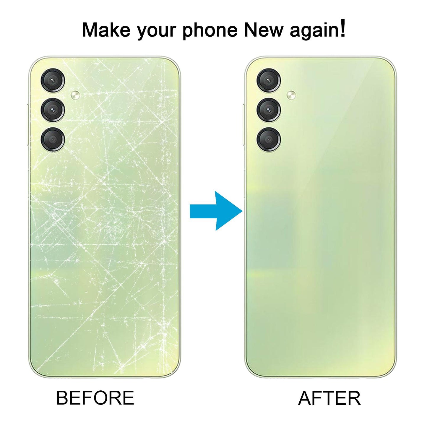 For Samsung Galaxy A24 SM-A245 Battery Back Cover with Camera Lens Frame(Silver)